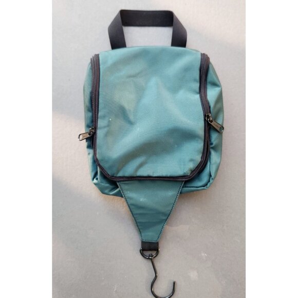 L.L. Bean The Traveler Green Hanging Toiletry Bag Nylon LL Bean Dopp Kit - Picture 12 of 13